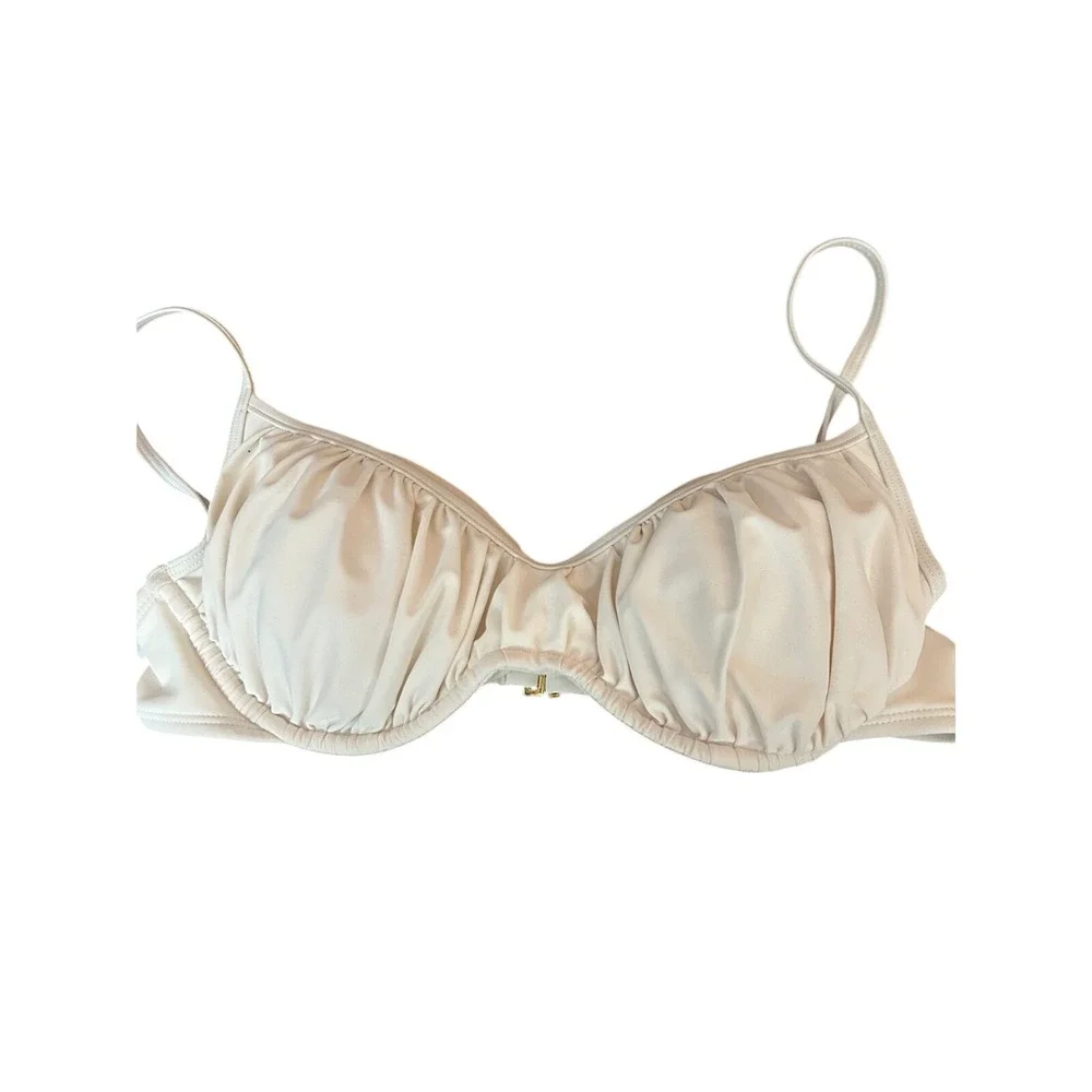 Shade & Shore Cream Bikini Top Underwire Adjustable Straps Size S‎ (4-6)